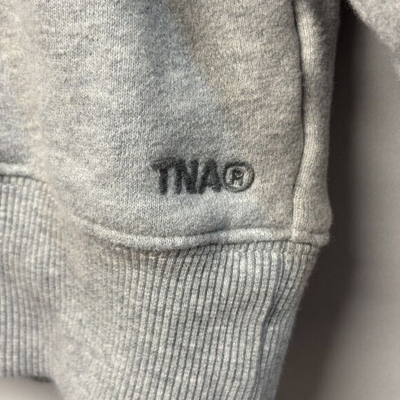 TNA Aritzia Women Sweat Cozy Fleece Sweatshirt Size Small Gray C062 -9 - Picture 16 of 16